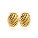 Unisex Plated Oval Thread Earrings Irregular Texture Bread Earrings Simple Earrings For Women_ipsvogv.com