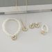 Popular children's jewelry set oil drop butterfly pendant pearl bracelet earrings necklace accessories female_ipsvogv.com