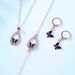 New summer classic trend butterfly necklace bracelet earrings personality versatile multi color oil drop diamond jewelry_ipsvogv.com