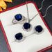 Cao Shifeng Set Fashion Square Blue Glass Series Accessories Luxury And Elegant Jewelry_ipsvogv.com