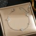 Small Niche Design Temperament Roman White Zirconia Titanium Steel Women's Gold Korean Version Simple Internet Celebrity_ipsvogv.com