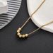 New Liufu Lingmen Titanium Steel Necklace, Women's Gold Versatile, Colorless Beaded Lock Straight_ipsvogv.com