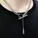 Hip Hop Cuban Titanium Steel Men's Necklace Versatile And Unique, Colorless Splicing Collar Chain Instagram Style_ipsvogv.com