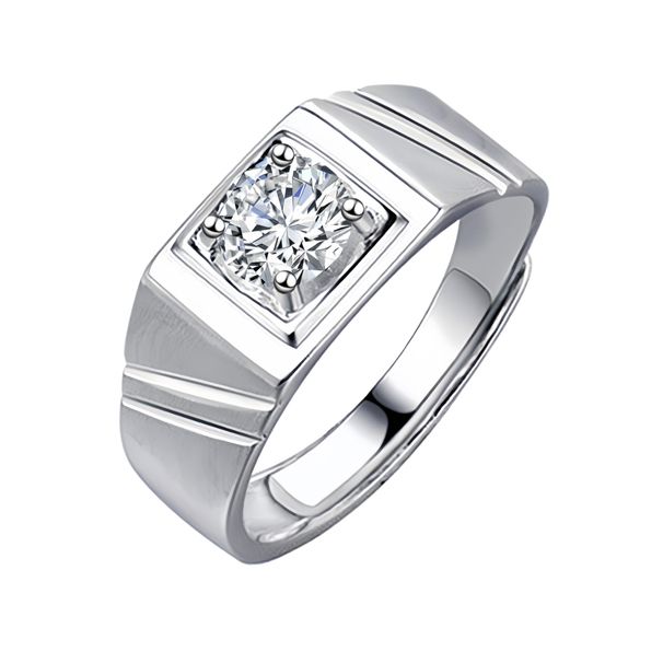 Korean Version Of Male God Charm Gold-plated Cubic Zirconia Personalized And Fashionable Open Mouth Sparkling Sand Ring_ipsvogv.com