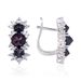 Personalized Flower Design Natural Topaz Earrings Garnet S925 Sterling Silver Inlaid Gemstone Earrings Female_ipsvogv.com