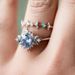Sanjie Moon Set Blue Zircon Plated With White Gold Star Minimalist Style Ring Pair_ipsvogv.com