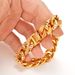 Plated Sand Gold Wide Version Flat Bracelet NK Cuban Chain Fashion Men's Jewelry_ipsvogv.com