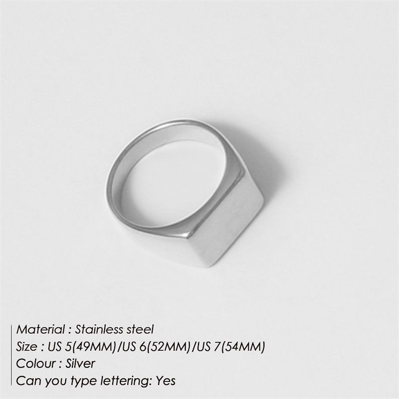 Women's Jewelry Simple Stainless Steel Rings Engraved Rings_ipsvogv.com