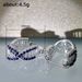 Cao Shi's Advanced Sense Treasure Blue Zircon Earrings with Korean Version Temperament and Personality Cross Hip Hop Style Earrings_ipsvogv.com