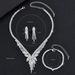 New Yiwu Small Earrings Necklace Bracelet Set High-end Zircon Wedding Jewelry_ipsvogv.com