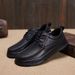 New leather thick sole line comfortable men's shoe cover foot flat warm leather shoes_ipsvogv.com