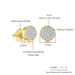 Unisex street round full diamond thread earrings trendy men's personality versatile earrings hot selling gold plated zircon earrings_ipsvogv.com