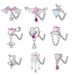 heart-shaped zircon nose nail chain L Rod nose nail nose stud piercing jewelry factory_ipsvogv.com
