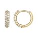Earrings Double Row Diamond Round Ring 14K Gold Earrings Female Fashion Jewelry_ipsvogv.com