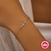 Versatile S Sterling Silver Paperclip Zircon Cross Fashionable Classic Minimalist Bracelet Bracelet_ipsvogv.com