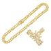 Cool full crown letter pendant for men's hip-hop wear with diamond inlaid Cuban necklace neck chain_ipsvogv.com