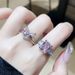 Luxurious Butterfly Luxury Ins Cold Style Exquisite Diamond Zircon Open Simple Fashion Versatile Ring_ipsvogv.com
