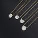 Unisex small geometric full diamond pendant necklace for women inlaid zircon two color electroplated clavicle chain hot style_ipsvogv.com