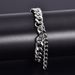 Men's Silver Cuban Bracelet Stainless Denim Necklace Titanium Steel Jewelry Accessories Bold Personality_ipsvogv.com