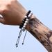 Fashion Retro Black Matte White Turquoise Braided Buddha Beads Set Bracelet Men's Adjustable Couple Bracelet_ipsvogv.com