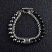 Titanium Steel Men's Tide Premium Feeling Frosted Bracelet 1pc Niche Tiger Eye Stone Men's Jewelry Bracelet_ipsvogv.com