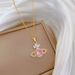 】 Flower 【 Planet Light Luxury Charm Gorgeous Full Diamond Necklace Women's Versatile Clavicle Titanium Steel Chain 【 】_ipsvogv.com