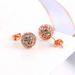 Unisex popular jewelry Rose gold electroplated micro inlaid zircon ball earrings Popular women's earrings_ipsvogv.com