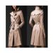 Women's Clothing Fashion Trend Double breasted Slim Long Windbreaker Women_ipsvogv.com