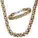 fashion domineering stainless steel handmade square buckle emperor chain multi color titanium steel men's necklace_ipsvogv.com