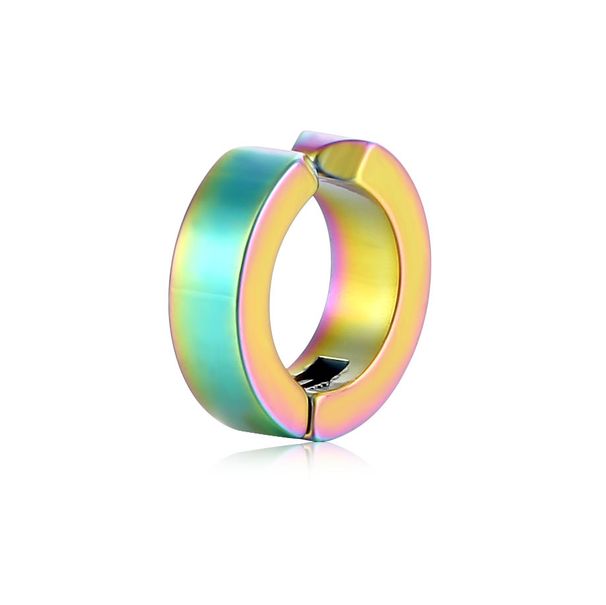 Fashion Ear Clip Non Piercing Earrings Fake Earrings for Men Circle Round Earring Punk Rock Style Jewelry Gift_ipsvogv.com