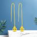 tassel Women's Long Style, Simple Earrings, Sand Gold Temperament, Internet Celebrity Live Streaming Jewelry_ipsvogv.com