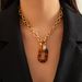 Fashion Geometric Leopard Print OT Buckle Accessories, Sweet And Cool Personalized Metal Chain Accessories Set_ipsvogv.com