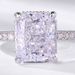 Super Flash S925 Silver Square Ring Ice Flower Cut High Carbon Diamond Ring Female Fashion Proposal Wedding Ring_ipsvogv.com