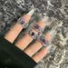 zircon Design A Niche High-end Of Honeycomb Opening For Women's Light Luxury Hollow Out Nine Purple Fire Free Ring_ipsvogv.com
