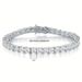 Brass Casual Classic Style Round Plating Inlay Zircon Tennis Bracelet_ipsvogv.com