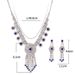 SAPPHIRE SPLENDOR 613 - Luxury Bridal Jewelry Set (Sapphire & Diamond Necklace & Earrings, Hot Seller)_ipsvogv.com