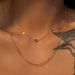 Spot Retro Gold Plated Titanium Steel Small Heart Dangle Minimalist Stacking Necklace_ipsvogv.com