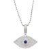 Women's Jewelry Eye-Shaped Zircon Pendant Necklace With Full Diamond Accents, Hip Hop Style Fashion Statement Full Diamond Trendy Jewelry_ipsvogv.com