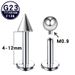 Men And Women's Jewelry Titanium Alloy Internal Tooth Lip Nail Basic Flat Bottom Spiral G23 Titanium Lip Nail Internal Thread Ball Cone Ear Nail_ipsvogv.com