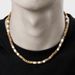 Bohemian Style Soft Clay Pieces Spliced With Wood Pieces Men's Necklace Versatile Black And White Spliced Soft Clay Necklace_ipsvogv.com