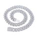 New 15MM Bubble Hip Hop Rap With Diamond Studded Male Cuban Chain_ipsvogv.com