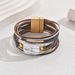 Ins Geometric Fashion Commuter American Style Women's Simple and niche Multi layer Design Mother of Pearl Bracelet_ipsvogv.com