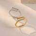 Women's Jewelry Temperament Irregular Opening Titanium Steel Ring Female Niche Irregular Cold Style Hand Jewelry Exquisite Zircon Jewelry_ipsvogv.com