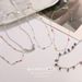 Colored Dopamine Necklace For Women, Niche Colored Oil Drop Stacking Design Double Layer Beaded Necklace For Women_ipsvogv.com