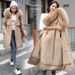 Women's Clothing women's cotton padded coats mid length large fur collar plus velvet cotton padded jackets down cotton padded jackets cotton jackets_ipsvogv.com