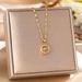 Korean Version Of Minimalist Titanium Steel Necklace For Women, With A Round Heart And Four Leaf Clover, Fashionable_ipsvogv.com