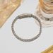 Minimalist Titanium Bracelet For Men, High-End Trendy Style, Stainless Steel Reversible Flower Basket Chain Jewelry_ipsvogv.com