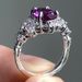 Sanjie's New Alloy Inlaid Purple Zircon For Women's Engagement Ring_ipsvogv.com