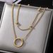 New Circle Double Layered Necklace For Women's Instagram Cool Style Pendant, Light Luxury Niche Accessories, Internet_ipsvogv.com