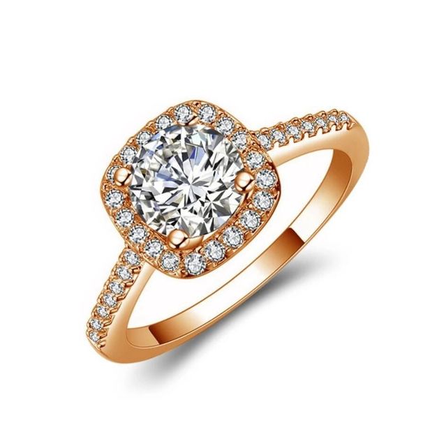 Classic High End Princess Square Bag Moissanite Wedding Engagement Female Ring Valentine's Day Gift Ring_ipsvogv.com